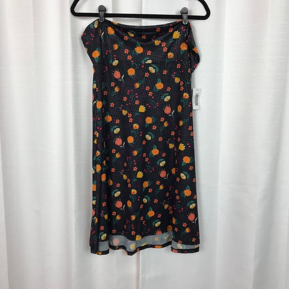 LuLaRoe Azure Skirt Yellow&Orange Floral Sz.3XL NWT